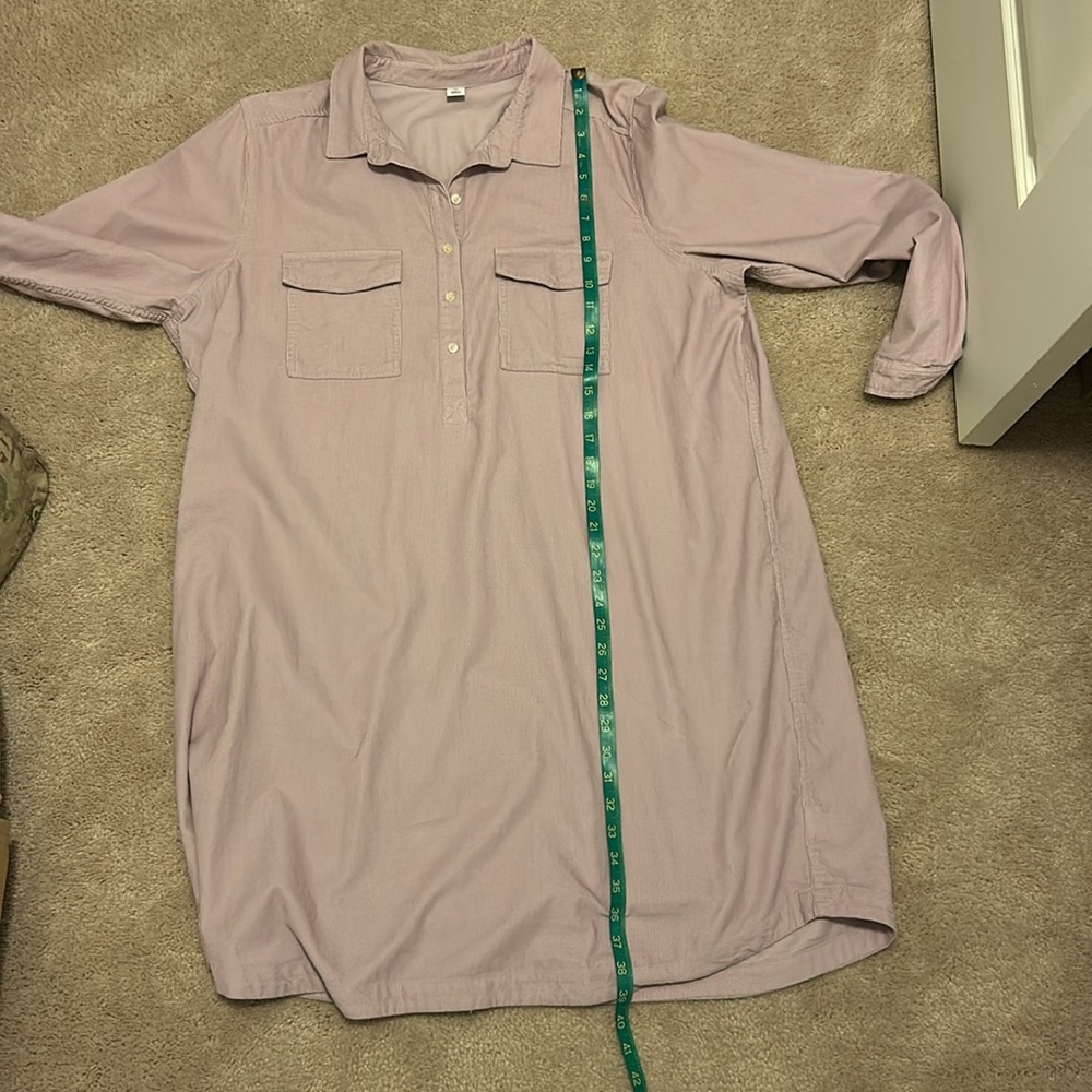 Old Navy Mauve/Pale Purple Midi Shirt Dress - Picture 8 of 8